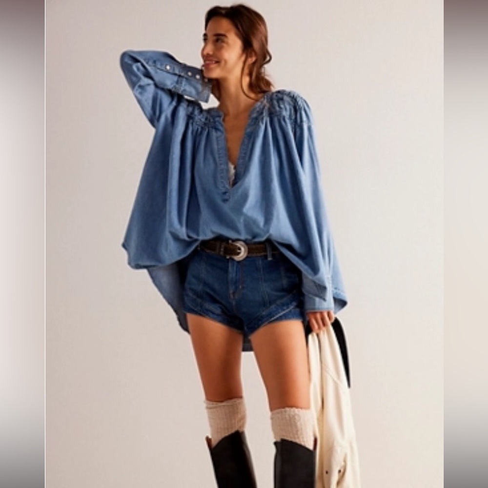 Free People We The Free Another Love Denim Tunic